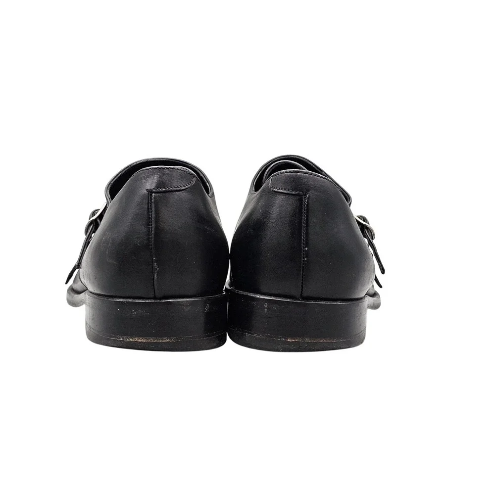 Quercioli Firenze Men's Size 9 Black Italian Leather Monkstrap Dress‎ Shoes READ